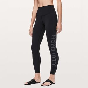 lululemon winder under 20 year special edition Black Logo High-Rise Legging